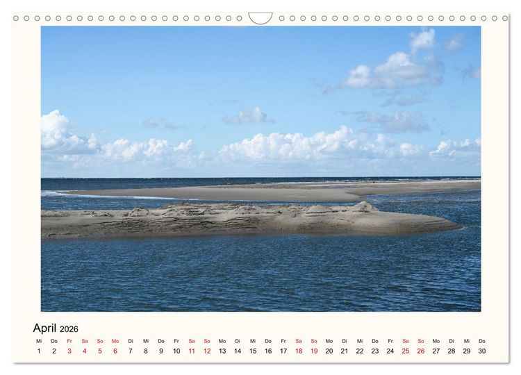 Produktbild: Borkum - Ruhig inmitten der Wogen (Wandkalender 2026 DIN A3 quer), CALVENDO Monatskalender