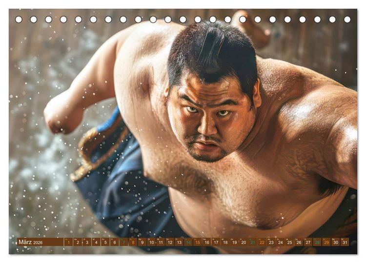 Produktbild: Sumo - Japans schwere Ringer (Tischkalender 2026 DIN A5 quer), CALVENDO Monatskalender
