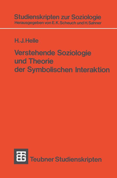 Produktbild: Verstehende Soziologie und Theorie der Symbolischen Interaktion