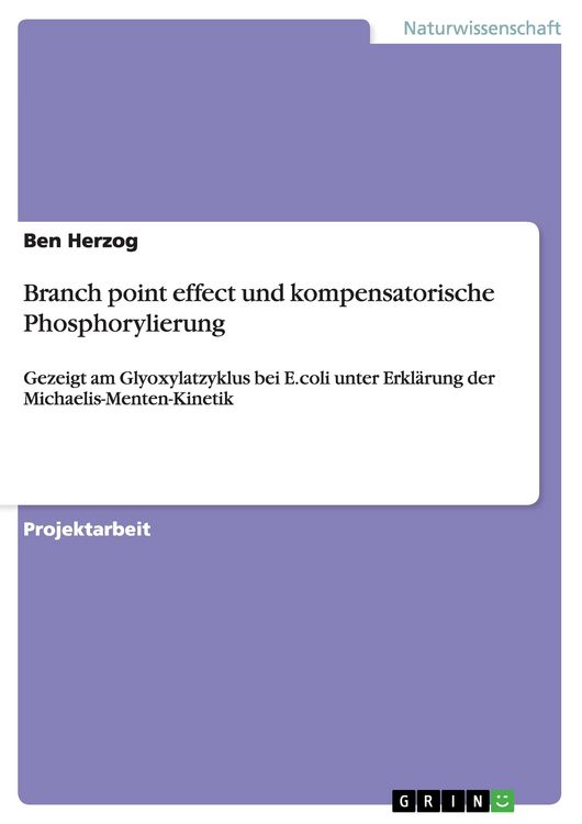 Produktbild: Branch point effect und kompensatorische Phosphorylierung