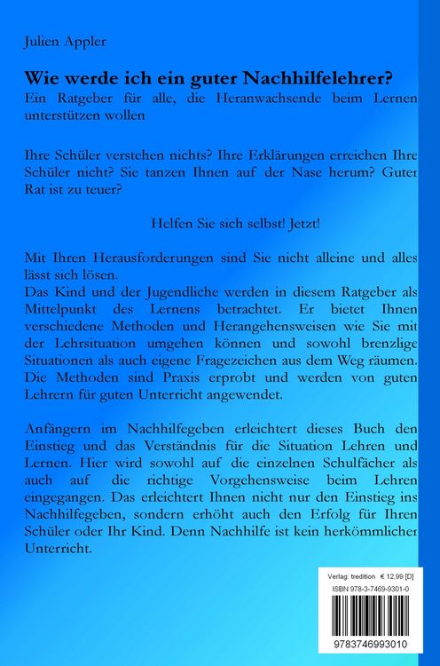 Produktbild: Wie werde ich ein guter Nachhilfelehrer?