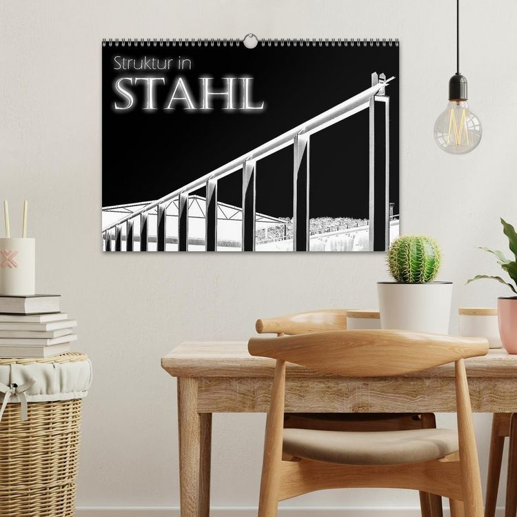Produktbild: Struktur in Stahl (Wandkalender 2026 DIN A3 quer), CALVENDO Monatskalender
