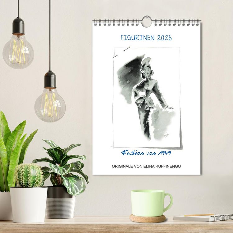 Produktbild: FIGURINEN 2026 - Fashion von 1949 - Originale von Elina Ruffinengo (Wandkalender 2026 DIN A4 hoch), CALVENDO Monatskalender