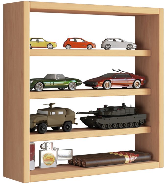 Produktbild: Holz Wandregal Wandvitrine Regal Deko Osado S