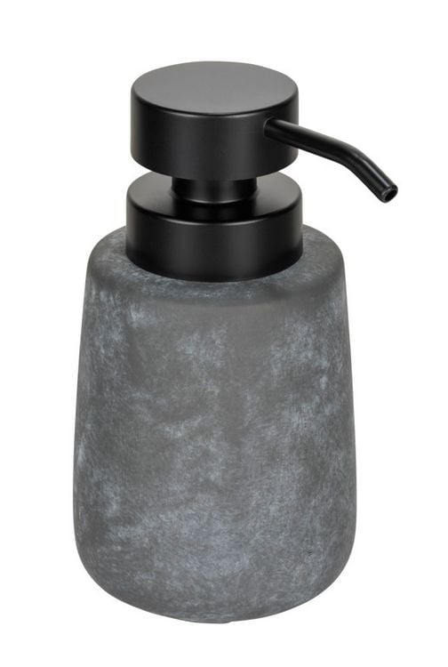 Produktbild: Bad-Accessoire Set Mod. Sacile, grau/schwarz, Keramik/Kunststoff, &Oslash; 9 x 16 cm, f&uuml;r stilvolle