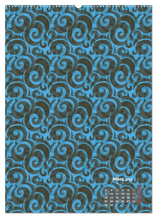 Produktbild: Tapetendesigns &ndash; Strukturen, Muster und Bastelvorlagen (hochwertiger Premium Wandkalender 2026 DIN A2 hoch), Kunstdruck in Hochglanz