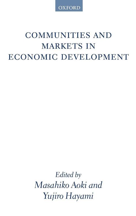 Produktbild: Communities and Markets in Economic Development