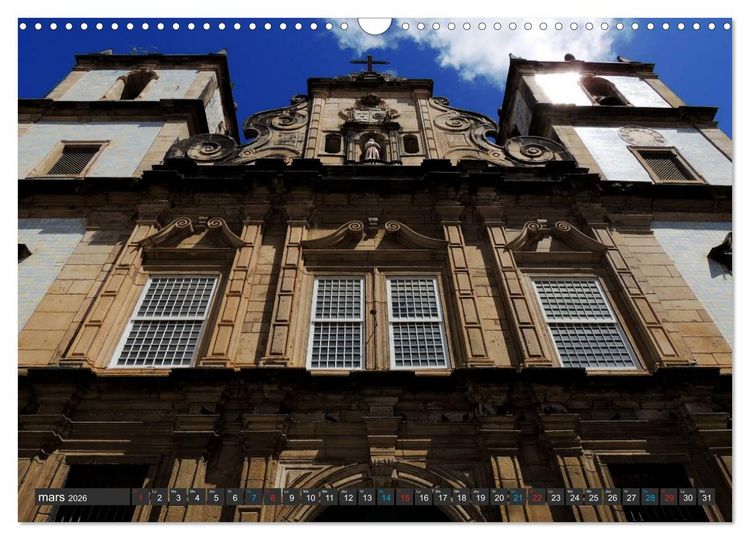 Produktbild: Salvador de Bahia &ndash; Br&eacute;sil (Calendrier mural 2026 DIN A3 vertical), CALVENDO calendrier mensuel