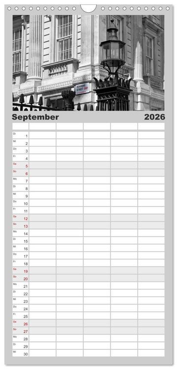 Produktbild: Familienplaner 2026 - LONDON Urbaner Flair mit 5 Spalten (Wandkalender, 21 x 45 cm) CALVENDO