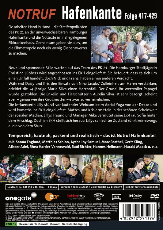 Produktbild: Notruf Hafenkante 33 (Folge 417-429) [4 DVDs]