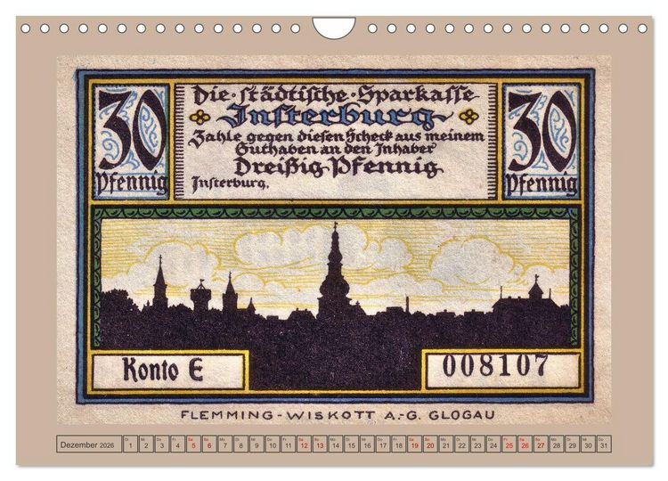 Produktbild: Gruss aus Insterburg - Historische Stadtansichten (Wandkalender 2026 DIN A4 quer), CALVENDO Monatskalender