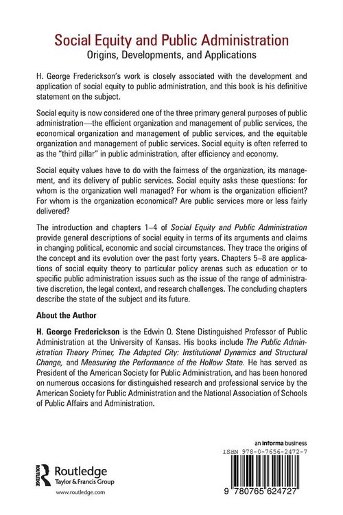 Produktbild: Social Equity and Public Administration