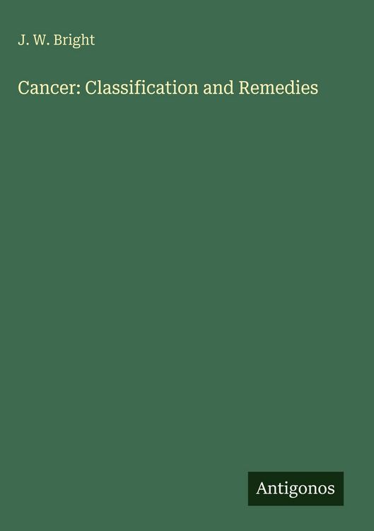 Produktbild: Cancer: Classification and Remedies