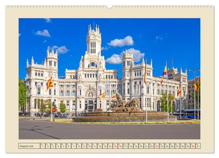 Produktbild: Madrid &ndash; Metropole mit Herz (hochwertiger Premium Wandkalender 2026 DIN A2 quer), Kunstdruck in Hochglanz