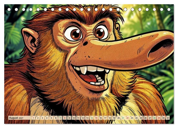 Produktbild: Lustige Nasenaffen - Comic (Tischkalender 2027 DIN A5 quer), CALVENDO Monatskalender