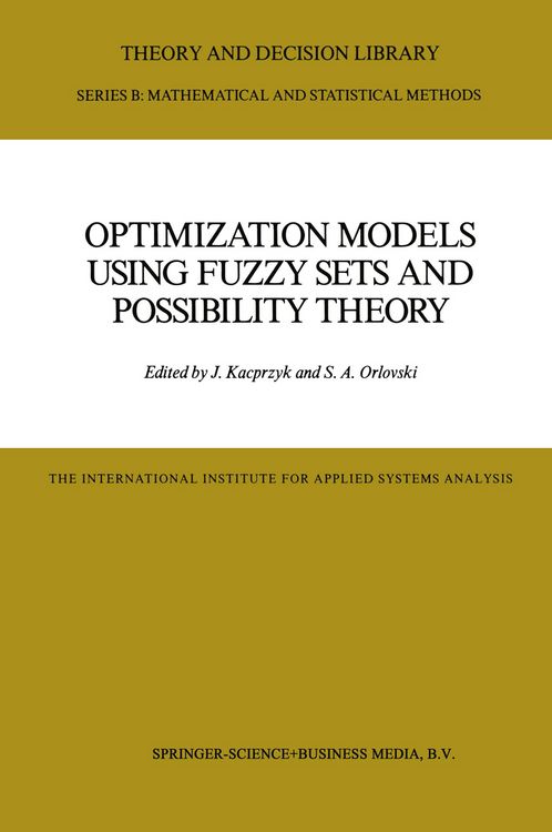 Produktbild: Optimization Models Using Fuzzy Sets and Possibility Theory