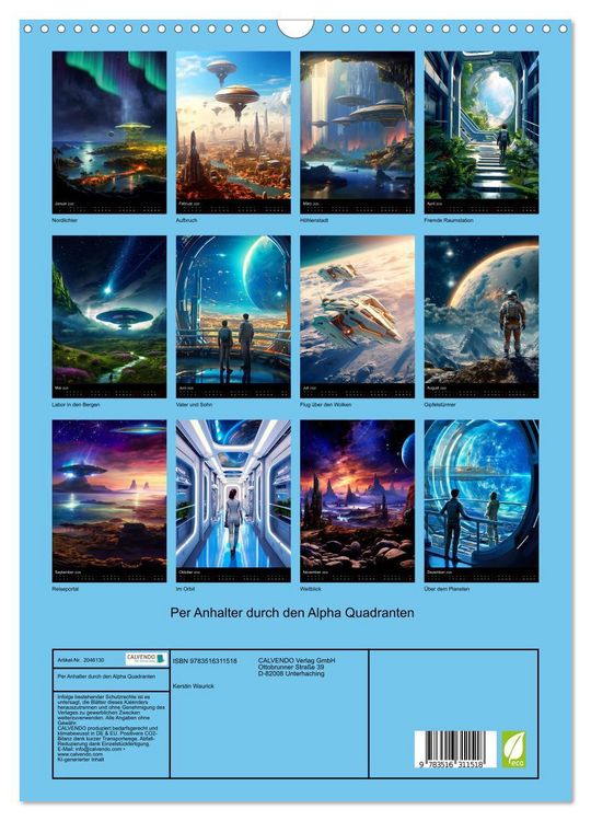 Produktbild: Per Anhalter durch den Alpha Quadranten (Wandkalender 2026 DIN A3 hoch), CALVENDO Monatskalender
