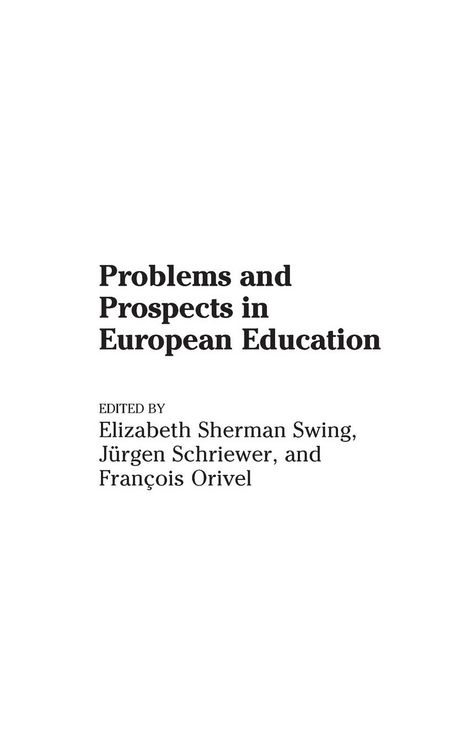 Produktbild: Problems and Prospects in European Education