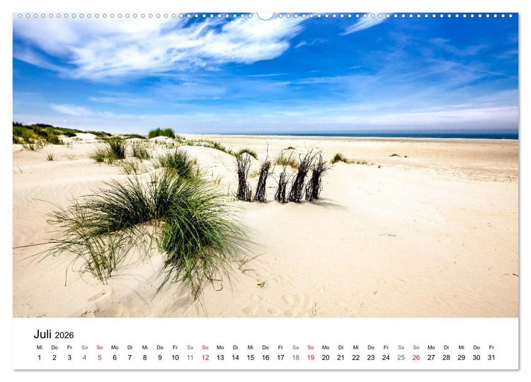 Produktbild: Borkum - Inselblicke (Wandkalender 2026 DIN A2 quer), CALVENDO Monatskalender