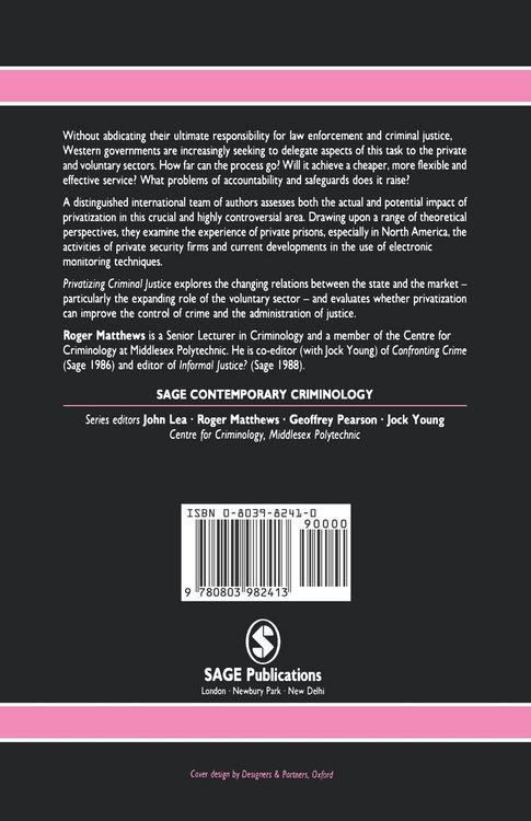 Produktbild: Privatizing Criminal Justice