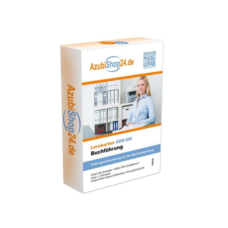 Produktbild: AzubiShop24.de Pr&uuml;fungswissen Buchf&uuml;hrung Lernkarten ADD-ON