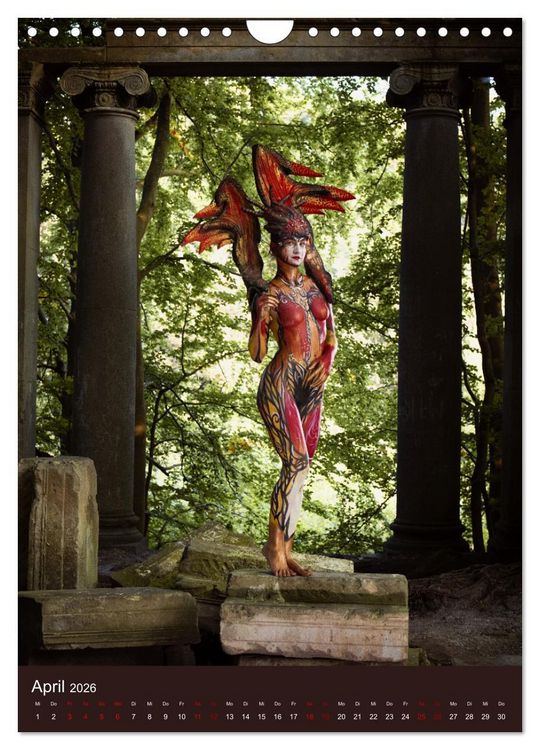 Produktbild: Bodypainting Adventures - Farbe auf nackter Haut (Wandkalender 2026 DIN A4 hoch), CALVENDO Monatskalender