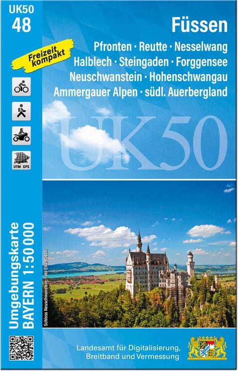 Produktbild: UK50-48 F&uuml;ssen (Umgebungskarte 1:50000)