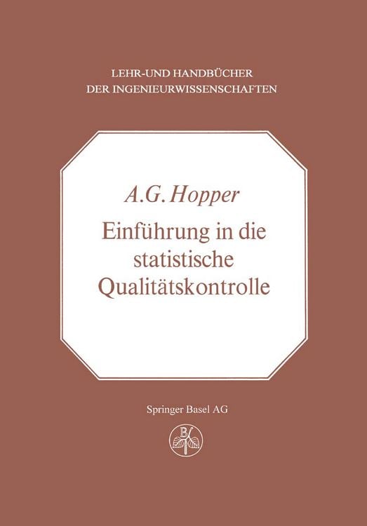 Produktbild: Einf&uuml;hrung in die Statistische Qualit&auml;tskontrolle