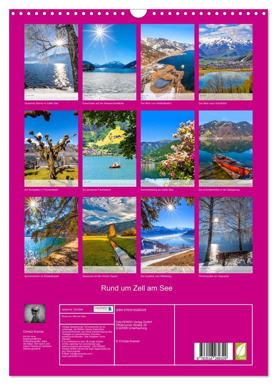 Produktbild: Rund um Zell am See (Wandkalender 2026 DIN A3 hoch), CALVENDO Monatskalender