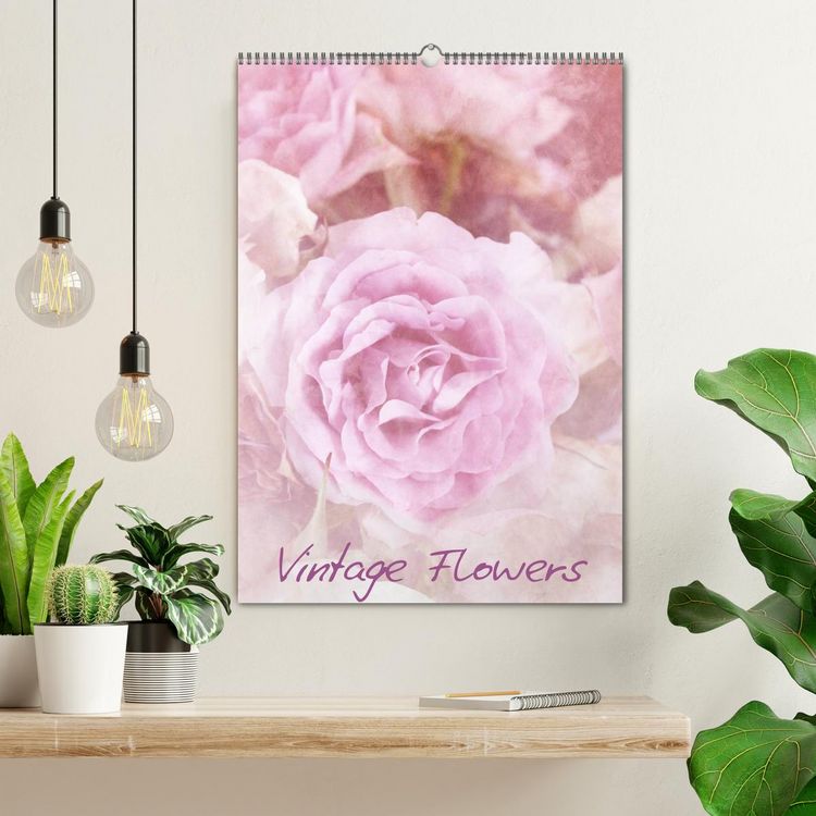Produktbild: Vintage Flowers (Wandkalender 2026 DIN A2 hoch), CALVENDO Monatskalender