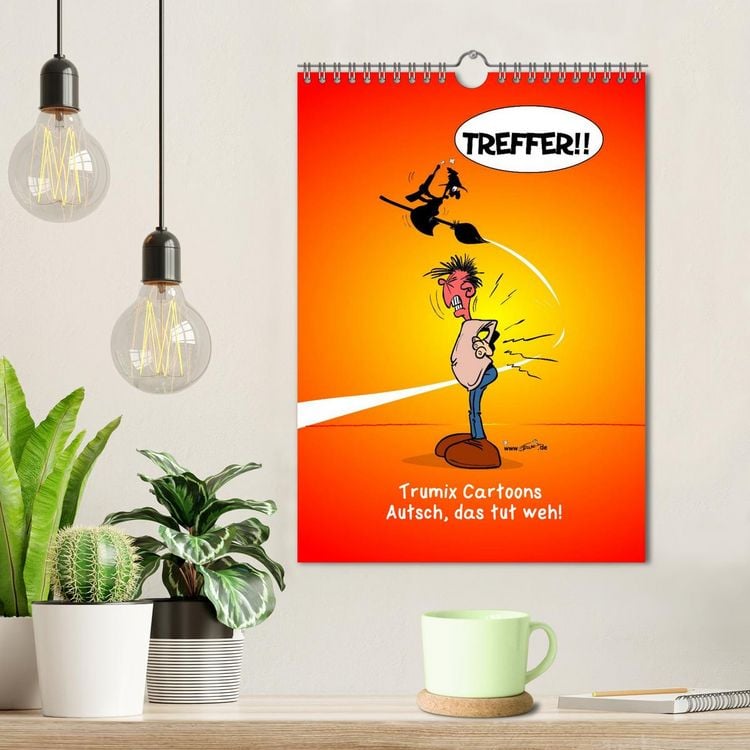 Produktbild: Trumix Cartoons - Autsch, das tut weh! (Wandkalender 2026 DIN A4 hoch), CALVENDO Monatskalender