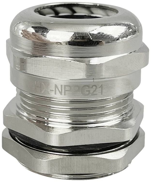 Produktbild: TRU COMPONENTS TC-10302888 Kabelverschraubung PG21 Messing (vernickelt) Metall 1St.