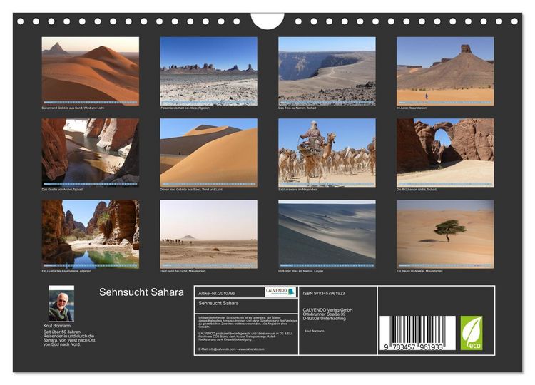 Produktbild: Sehnsucht Sahara (Wandkalender 2026 DIN A4 quer), CALVENDO Monatskalender