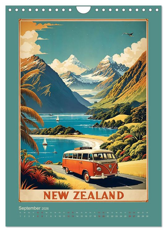 Produktbild: World Travel Poster - nostalgische Reise um die Welt (Wandkalender 2026 DIN A4 hoch), CALVENDO Monatskalender
