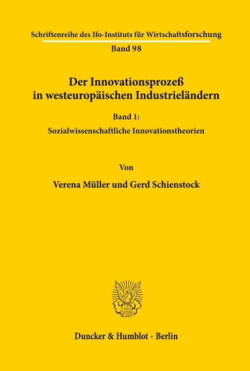 Produktbild: Der Innovationsproze&szlig; in westeurop&auml;ischen Industriel&auml;ndern.