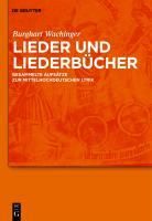 Produktbild: Lieder und Liederb&uuml;cher