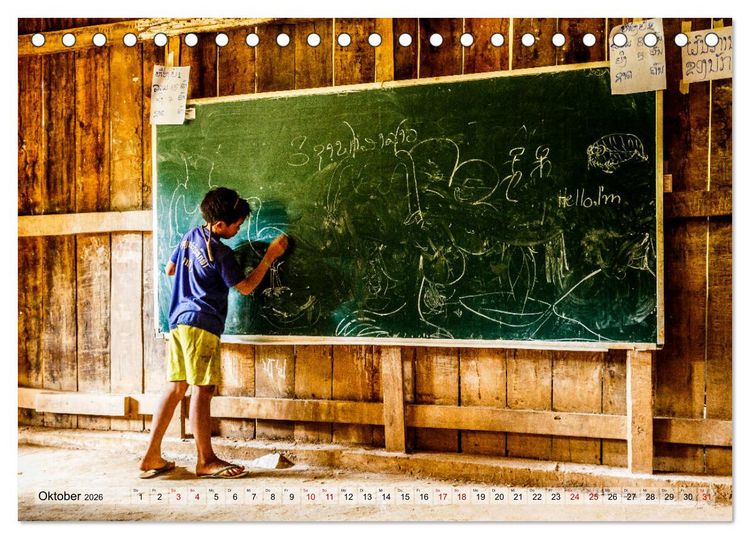 Produktbild: Laos - An den Ufern des Mekong (Tischkalender 2026 DIN A5 quer), CALVENDO Monatskalender