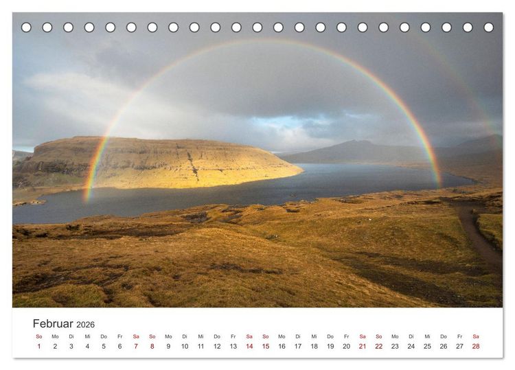 Produktbild: F&Auml;R&Ouml;ER INSELN - Herbstlichter (Tischkalender 2026 DIN A5 quer), CALVENDO Monatskalender