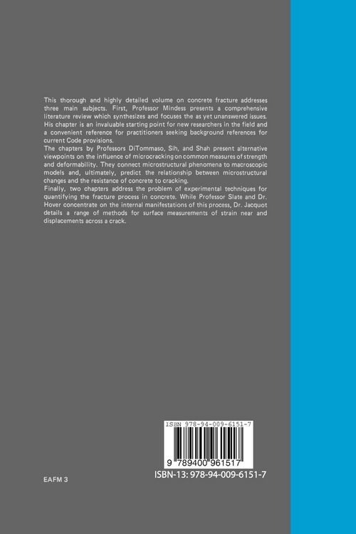 Produktbild: Fracture mechanics of concrete: Material characterization and testing