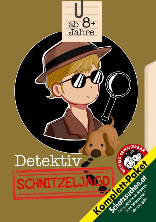 Produktbild: Schnitzeljagd Detektiv Kindergeburtstag ab 8 Jahre (Grundsch&uuml;ler)
