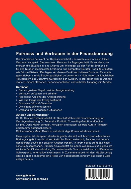 Produktbild: Fairness und Vertrauen in der Finanzberatung