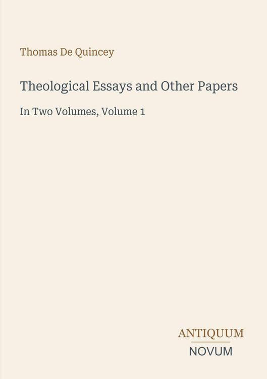 Produktbild: Theological Essays and Other Papers