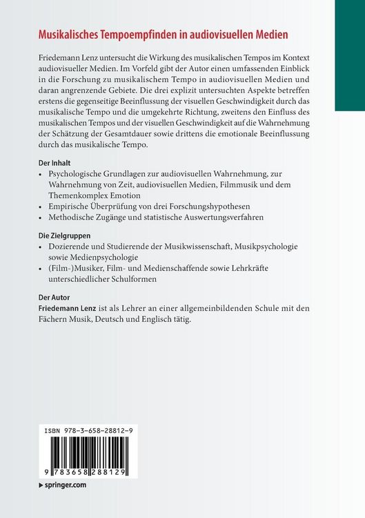 Produktbild: Musikalisches Tempoempfinden in audiovisuellen Medien