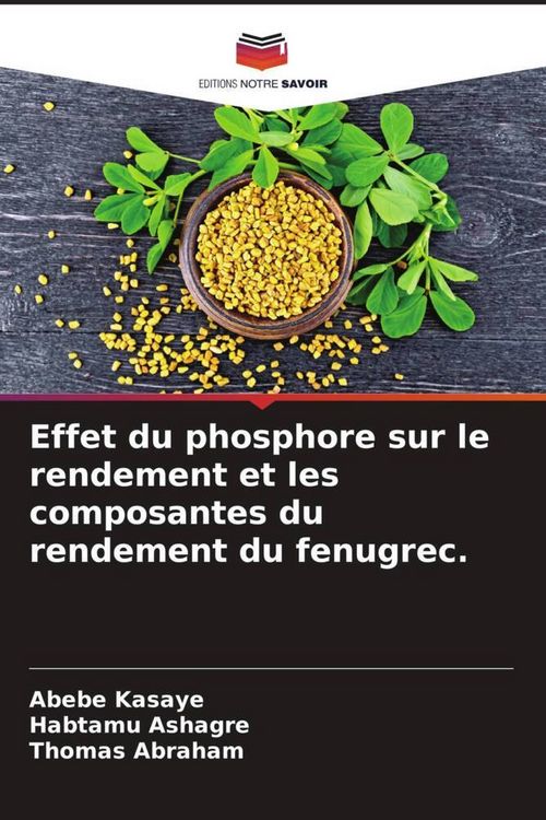 Produktbild: Effet du phosphore sur le rendement et les composantes du rendement du fenugrec.