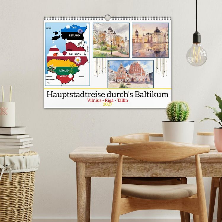 Produktbild: Hauptstadtreise durch's Baltikum (Wandkalender 2027 DIN A3 quer), CALVENDO Monatskalender