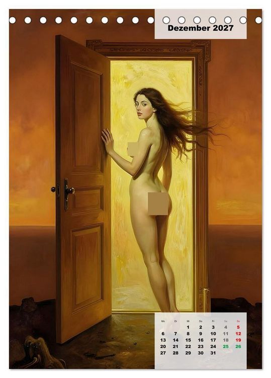 Produktbild: Entbl&ouml;&szlig;te Epochen &ndash; Surrealismus (Tischkalender 2027 DIN A5 hoch), CALVENDO Monatskalender