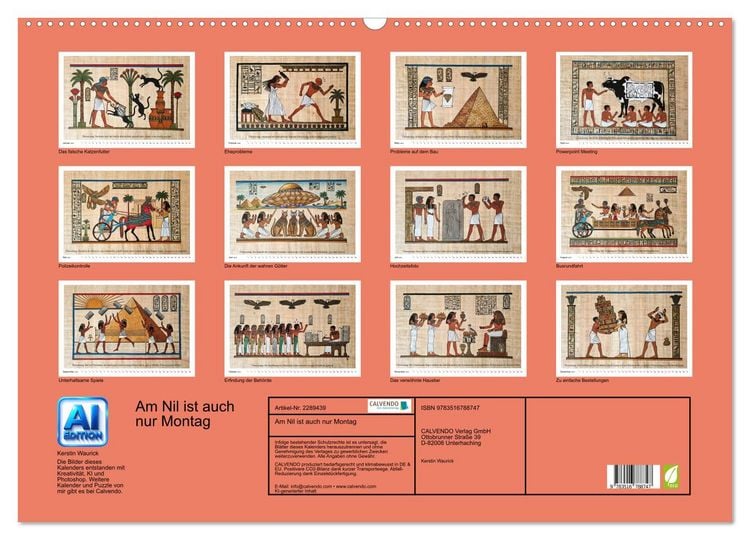 Produktbild: Am Nil ist auch nur Montag (Wandkalender 2027 DIN A2 quer), CALVENDO Monatskalender