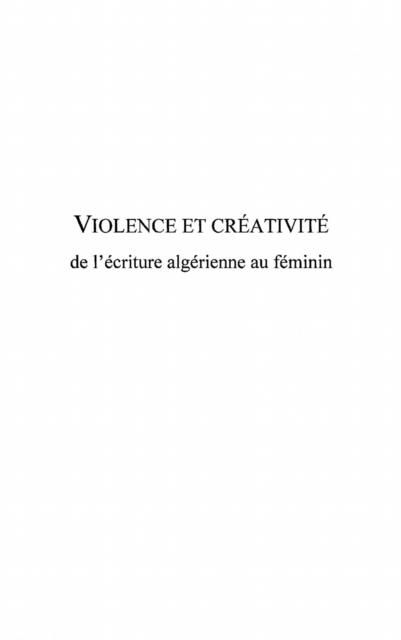 Produktbild: Violence et creativite de l'ecriture alg