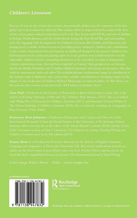 Produktbild: Children's Literature and Culture of the First World War