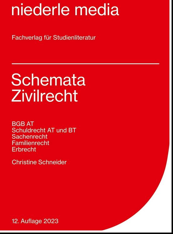 Produktbild: Schemata Zivilrecht - Karteikarten - 2023